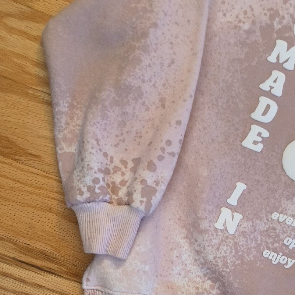 Zara, Make Cool Memories Tie-Dye Hoodie, Muted Pink, Girls Size 10 EUC - Picture 10 of 12